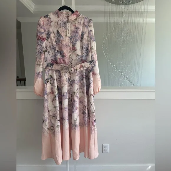 Commense Floral Printed Belted Dress - Picture 8 of 10